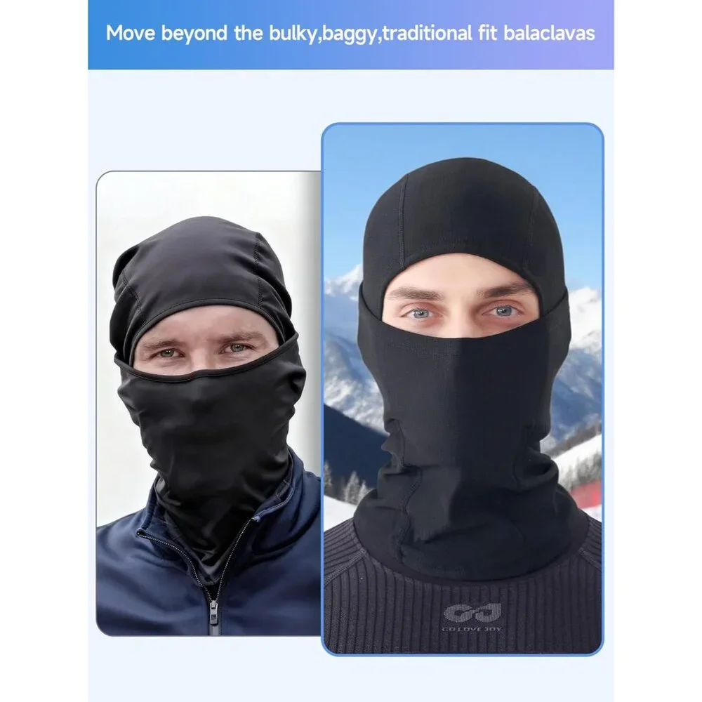 Breathable Balaclava Face Mask Men Black Windproof Ski Mask Lightweight
